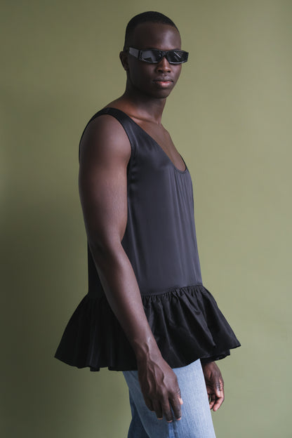 'Valerio' Silk Charmeuse Tank Top