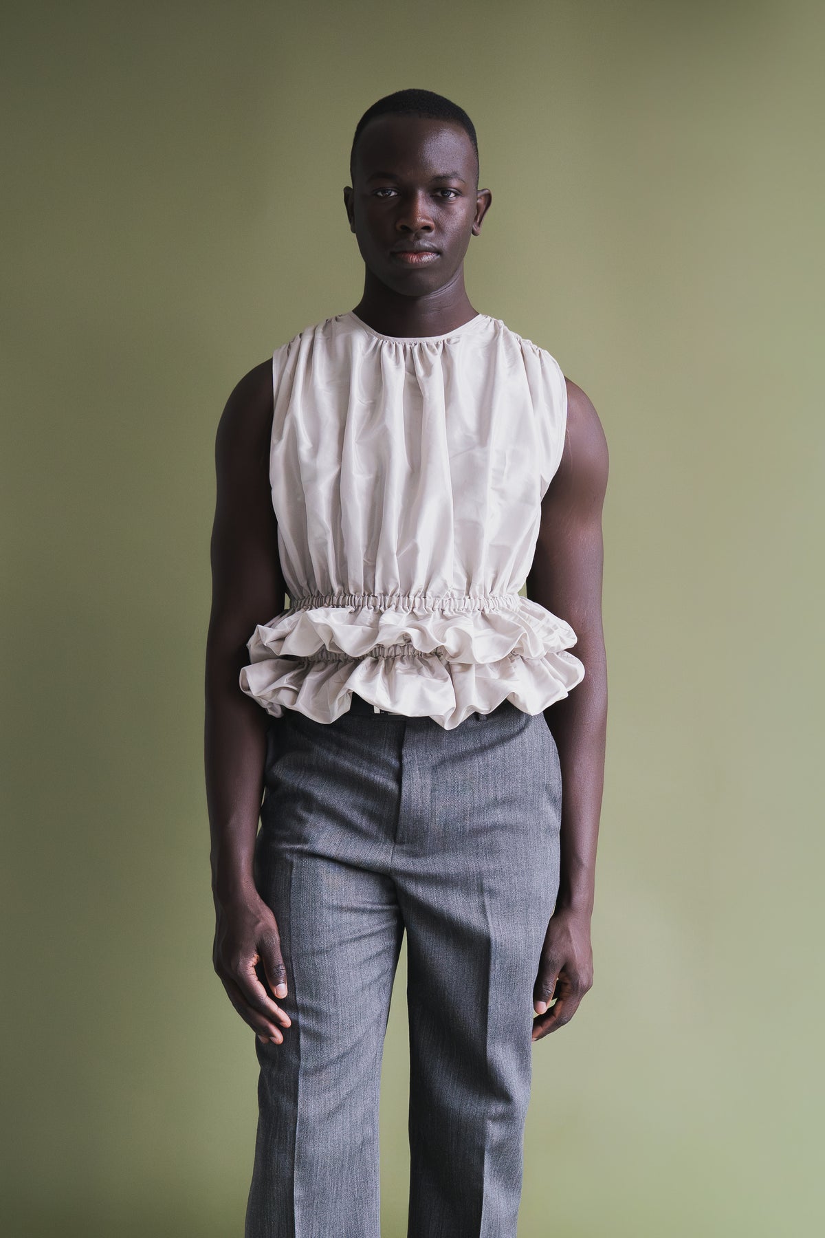'Cascata' Silk Taffeta Top