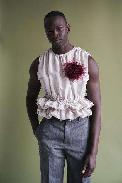 'Cascata' Silk Taffeta Top