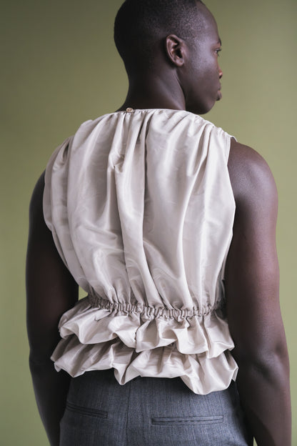 'Cascata' Silk Taffeta Top