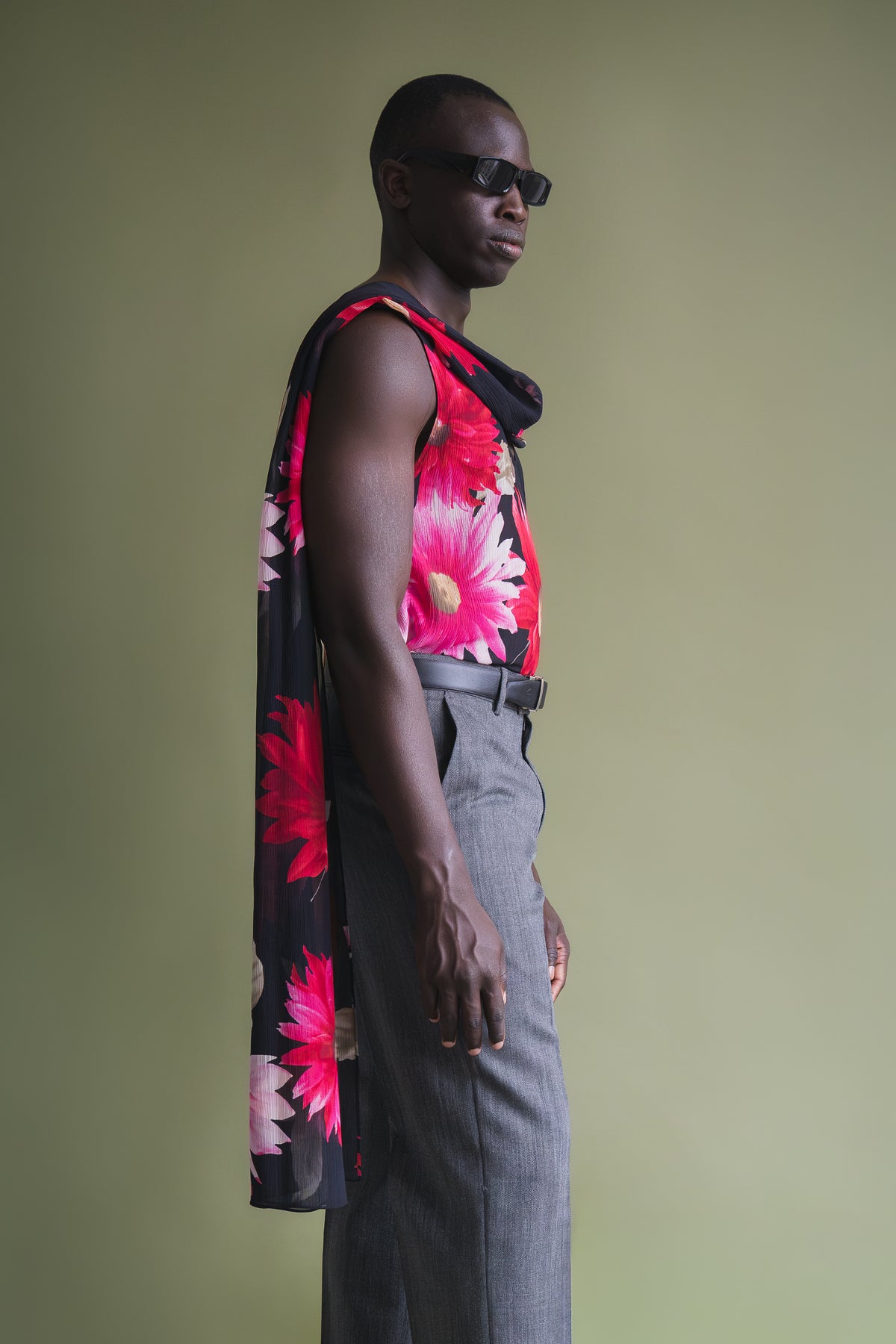 'Fiori' Silk Chiffon Tank Top