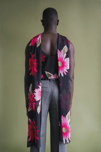 'Fiori' Silk Chiffon Tank Top